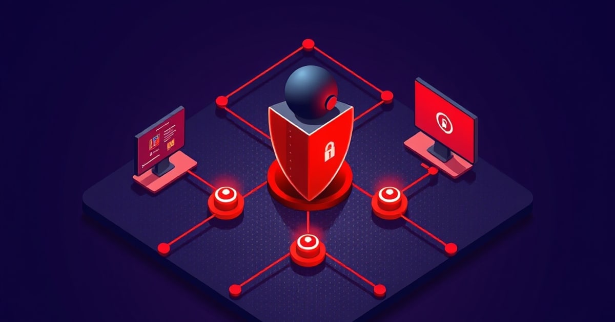 Isometric vector illustration representing how to test ai agent security